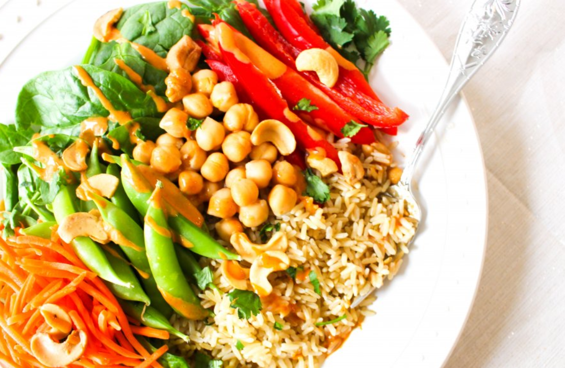 Vegan Thai Peanut Buddha Bowl