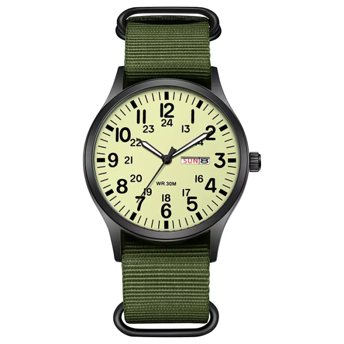 Field Watch Easy Reading Fabric Strap 24 Hours Display Quartz Movement - Image 10